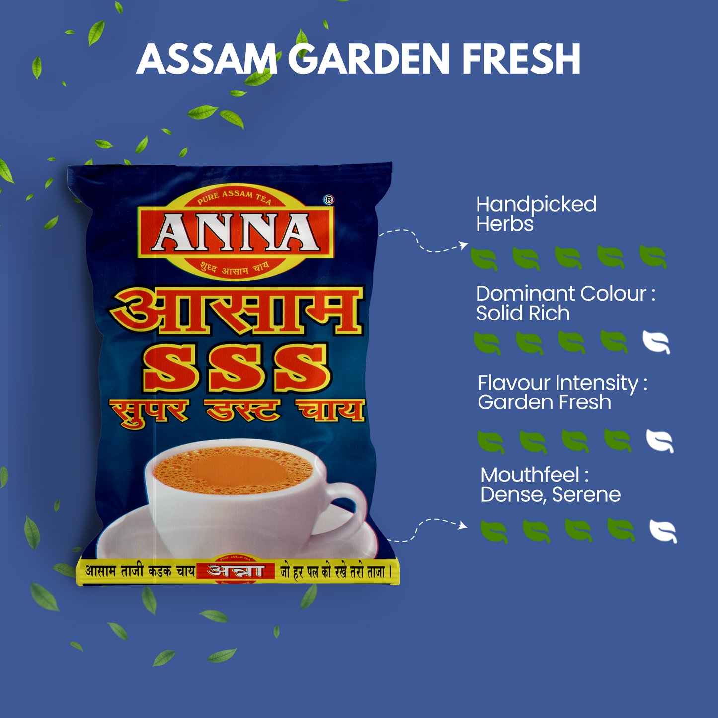 Anna Authentic Tea | Natural Assam Tea | 100% Organic Tea | 100% Natural Tea | 250 gms Pack of 1